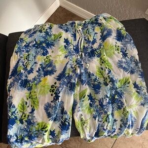 Floral Print Drawstring Pants